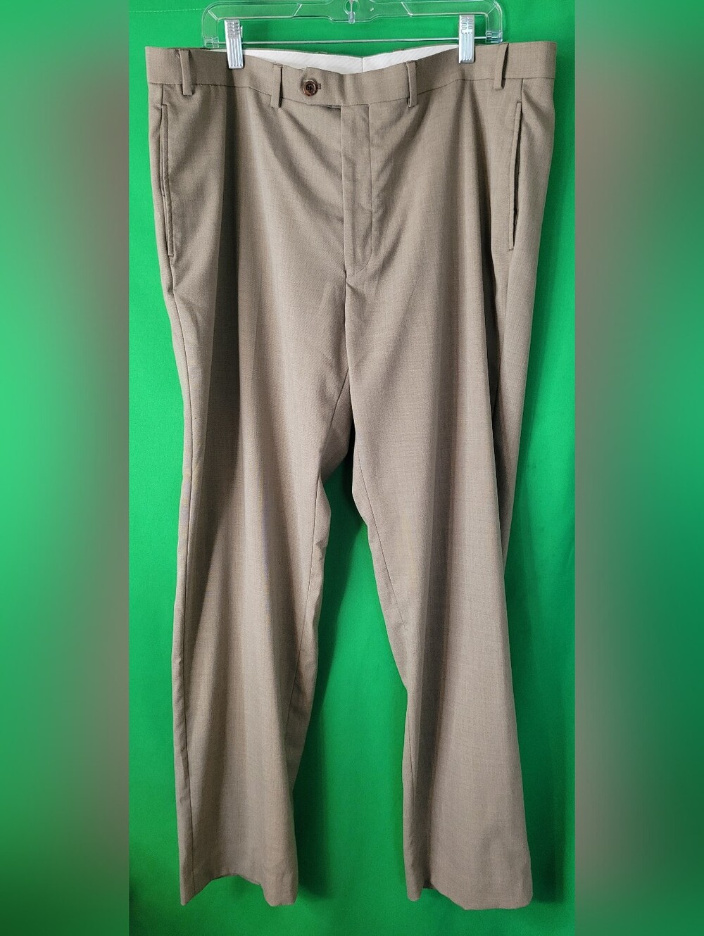 Ralph Lauren Men's Dress Pants Light Taupe 40x32 Flat Front Slacks Chino Trouser